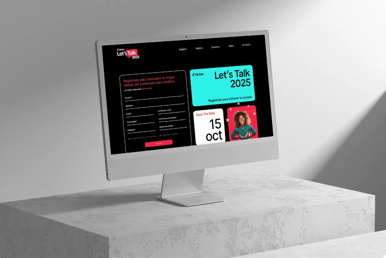 Registro para evento TikTok Let's Talk 2025